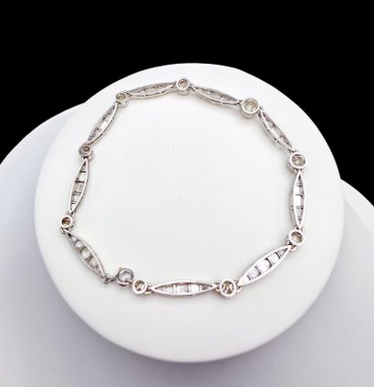 Bracelet 
18K white gold 750/°°°
Eagle-head...