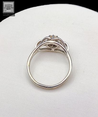 Ring in 18K white gold 750/°°° with eagle...