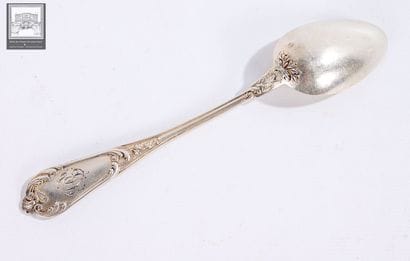 Ensemble de 8 petites cuillères en argent,...