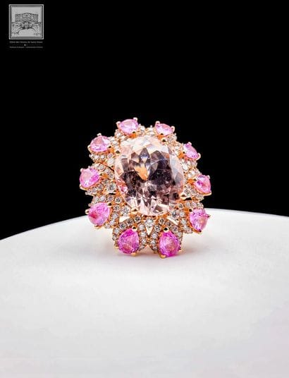 Bague Cocktail en or rose 750°/.(18K) 6g05...