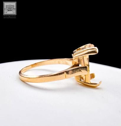 Monture de bague
 en or jaune 18K 750/°°°
P....