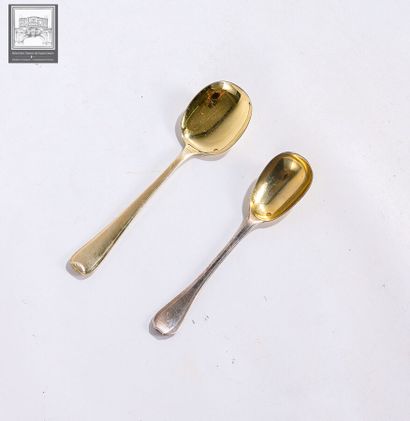 Ensemble de 11 cuillères à glace, en argent...