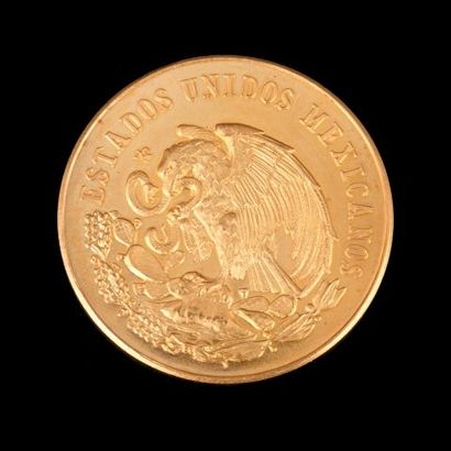 MEXIQUE - Médaille en or célébrant la bataille...