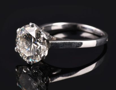 Solitaire in white gold 18K 750 thousandths...