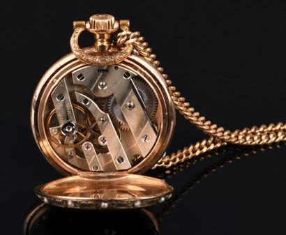 Pocket watch in yellow gold 18K 750 thousandth...