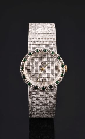 Lady's watch in 18K white gold 750 thousandth...