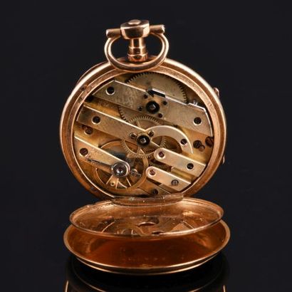 Pocket watch in yellow gold 18K 750 thousandth...