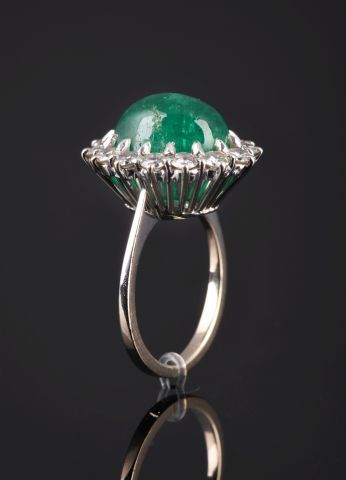 Ring in white gold 18K 750 thousandths and...