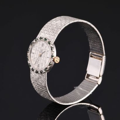 Lady's watch in 18K white gold 750 thousandth...