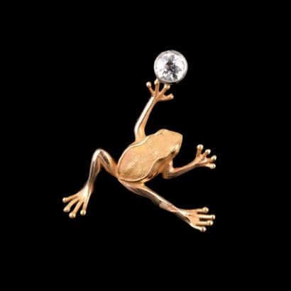 Pendentif Grenouille en or jaune 18K 750...