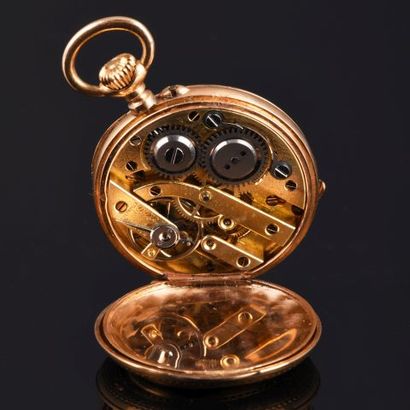 Pocket watch in yellow gold 18K 750 thousandth...