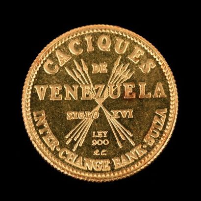 VENEZUELA, jeton en or CACIQUES - GUAICAMACUTO....