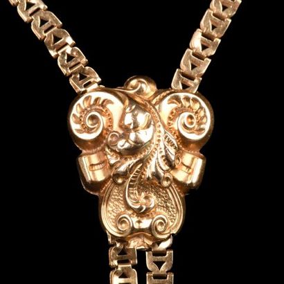 Collier en or et argent (poinçon français...