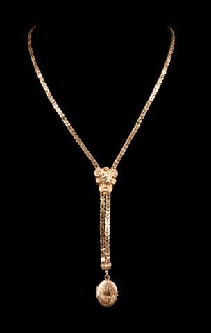 Collier en or et argent (poinçon français...