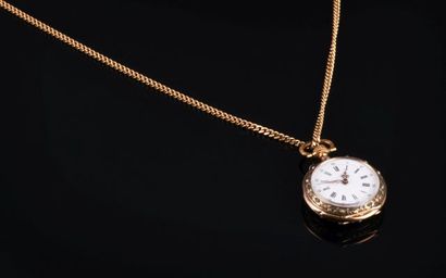 Pocket watch in yellow gold 18K 750 thousandth...