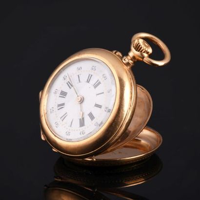 Pocket watch in yellow gold 18K 750 thousandth...