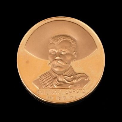 MEXIQUE - Médaille en or avec à l'avers le...