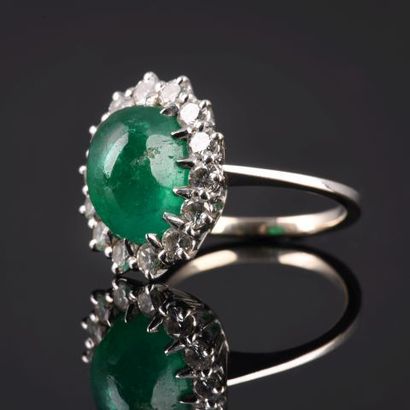 Ring in white gold 18K 750 thousandths and...