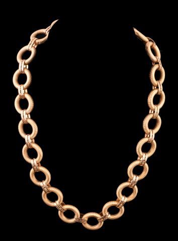 Collier en or jaune 18K 750 millièmes d’époque...
