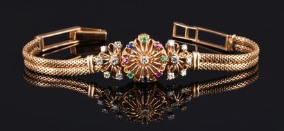 Watch of lady with hood in yellow gold 18K...