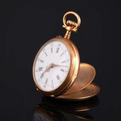 Manico à Nice, Pocket watch in yellow gold...