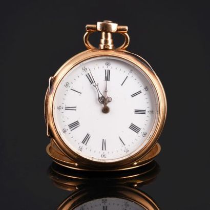 Pocket watch in yellow gold 18K 750 thousandth...