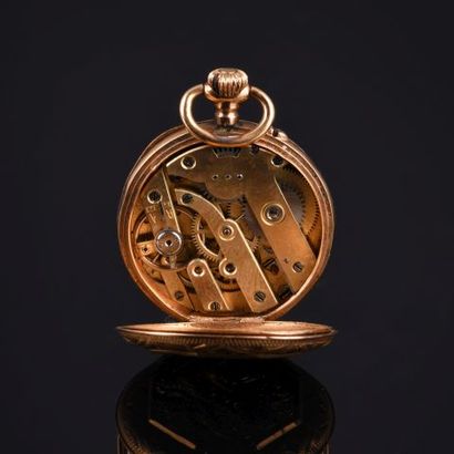 Pocket watch in yellow gold 18K 750 thousandth...