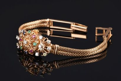 Watch of lady with hood in yellow gold 18K...