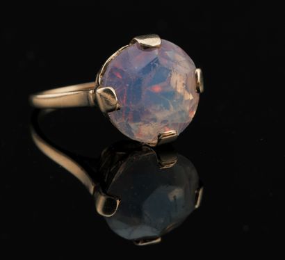 Bague de cocktail en or jaune 18K 750 millièmes...