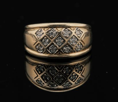 Ring band in yellow gold 18K 750 thousandths...
