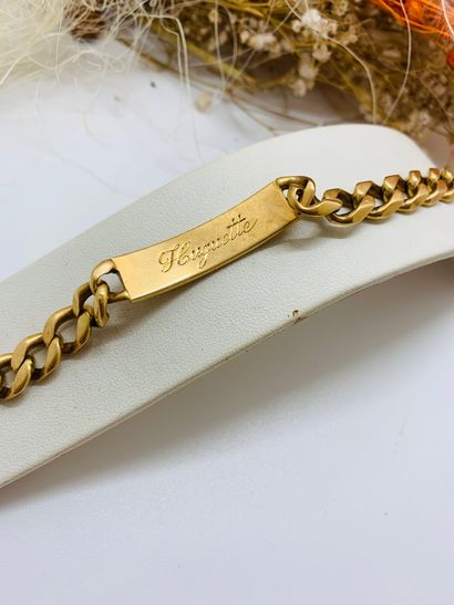 Bracelet gourmette en or jaune 18K 750 millièmes...