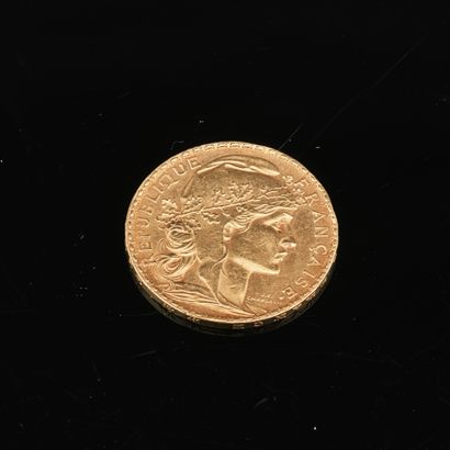 1 pièce de 20 Francs français en or année...