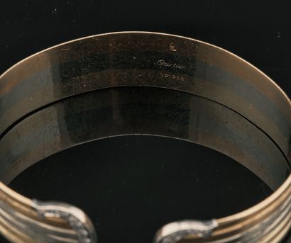 Bracelet ouvert en trois tons d’or (jaune,...