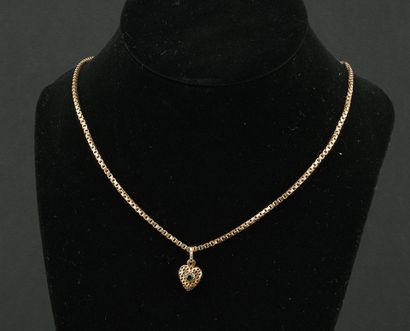 Collier en or jaune 18K 750 millièmes à maille...
