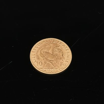 1 pièce 10 Francs année 1908, en or. Poids...