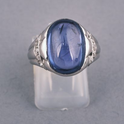 Bague chevalière en platine 850 millièmes...