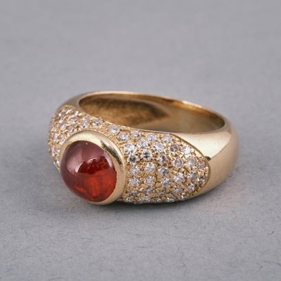 Bague jonc en or jaune 18k 750 millièmes...