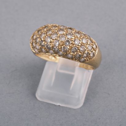 Bague 1/2 jonc en or jaune 18k 750 millièmes...
