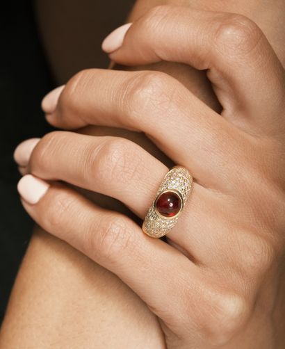 Bague jonc en or jaune 18k 750 millièmes...