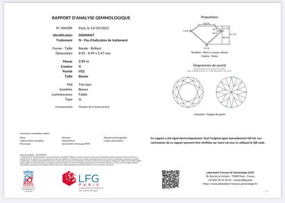 Un diamant sur papier de taille brillant...