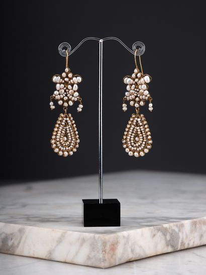 Paire de pendants d'oreilles girandoles en...