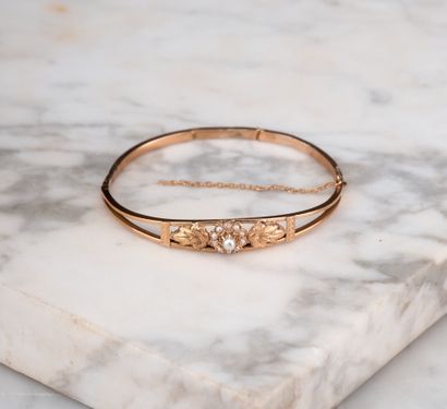 Bracelet jonc ouvrant en or jaune 18k 750...