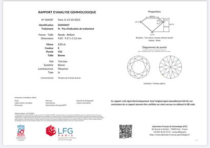 Un diamant sur papier de taille brillant...