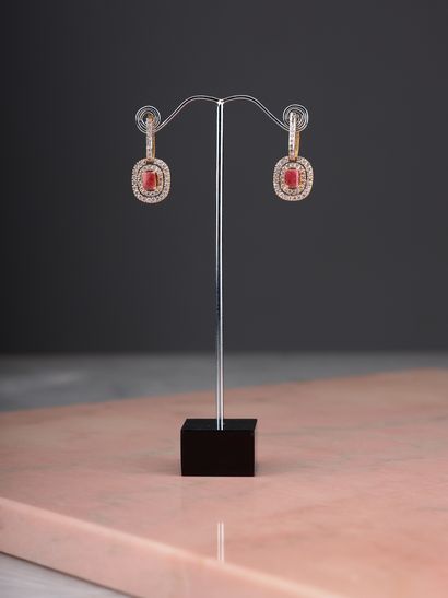 Pendants d'oreilles en or 14k 585 millièmes...