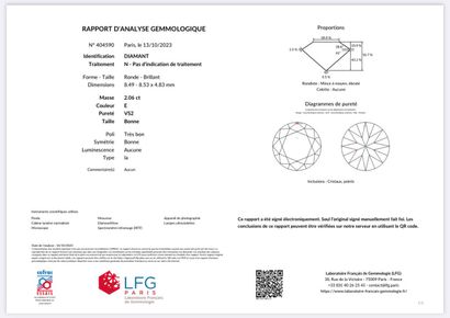 Un diamant sur papier de taille brillant...