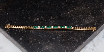 Bracelet en or jaune 18k 750 millièmes, à...