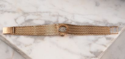 ARIEL, montre de dame en or jaune 18k, cadran...