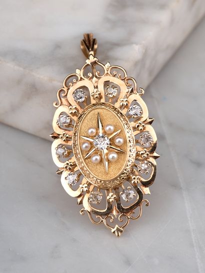 Pendentif en or jaune 18k 750 millièmes de...