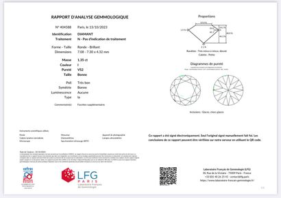 Un diamant sur papier de taille moderne de...
