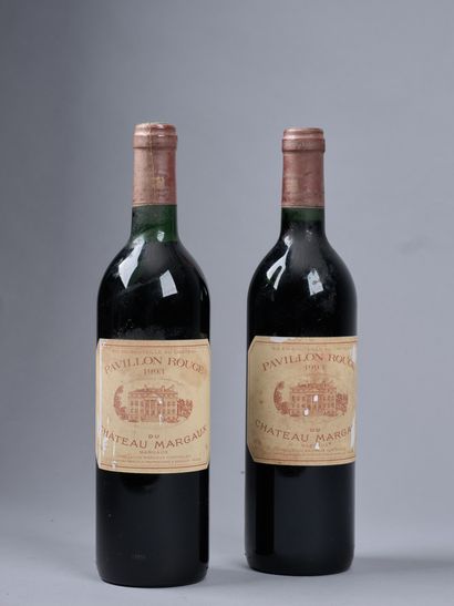 2 bottles PAVILLON ROUGE, CHT MARGAUX, 1993.
(capsules...